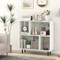 Costway Open Shelf Bookcase Mid Century Modern Cube Bookshelf with 4 Compartments Natural/White/Black